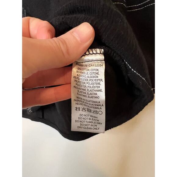 Anthropologie Current Air Delilah Structured Top Black White Top Stitch Size M - Picture 6 of 8